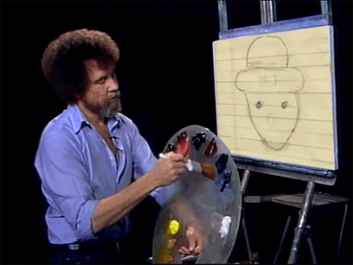 Gif named bob ross leprechaun