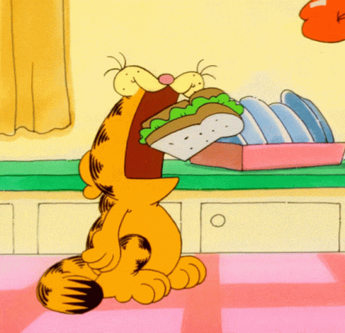 Gif named garfield endless eating