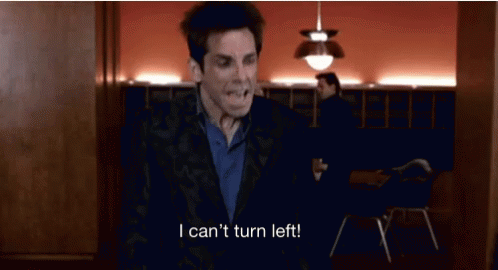 Gif named I can't turn left!