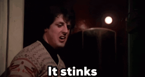 Gif named rocky it stinks