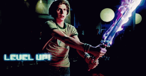 Gif named Scott Pilgrim level up