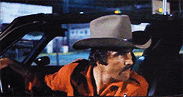 Gif named Smokey and the Bandit smile