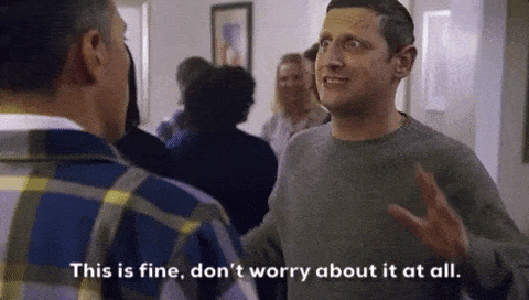 Gif named this is fine, don't worry about it at all