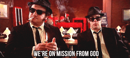 Gif named we're on a mission from god